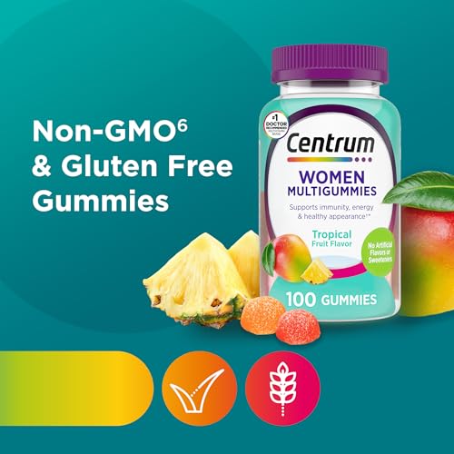 Centrum Women’s Multivitamin Gummies, Immune, Energy, Healthy Appearance Support, 100 Count, 50 Day Supply Centrum buy supplements canada