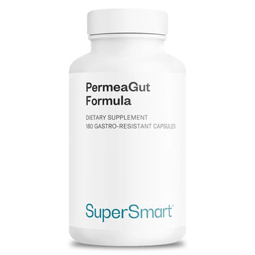 Supersmart PermeaGut Formula (High Potency) - with L-Glutamine, ButiShield Calcium Butyrate, Zinc-L-Carnosine - Gut Barrier Support | Vegan & Gluten Free - 180 Gastro-Resistant Capsules Supersmart buy supplements canada