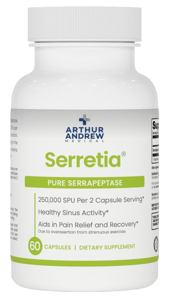 Arthur Andrew Medical, Serretia, Serrapeptase Formula for Muscle and Sinus Support, 60 Capsules Arthur Andrew Medical buy supplements canada