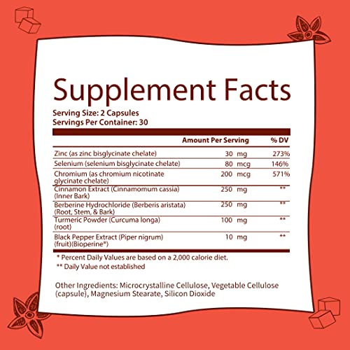 GOBIOTIX Blood Sugar Support - Cinnamon, Berberine and Selenium Capsules - Blood Sugar GOBIOTIX buy supplements canada