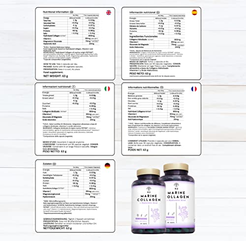 Marine Collagen with Hyaluronic Acid for Skin Care, Hair Care, Joints. Magnesium, Vitamin C. Hydrolysed Collagen Supplements N2 Natural Nutrition buy supplements canada