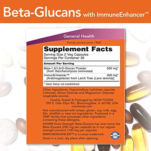 Beta-Glucans with ImmunEnhancer 60 VegiCaps (Pack of 2) Now Foods buy supplements canada