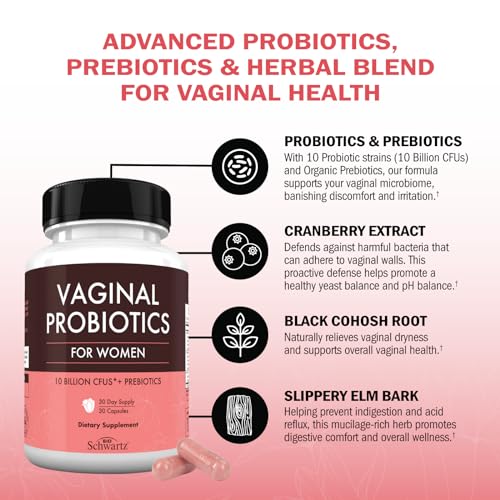 16in1 Vaginal Probiotics for Women (10 Powerful Strains + Organic Prebiotics) BioSchwartz buy supplements canada