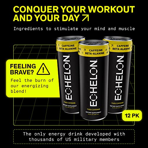 Echelon Pre-Workout Energy Drink - 12-Pack, Yuzu Cayenne - Peak Performance Echelon buy supplements canada
