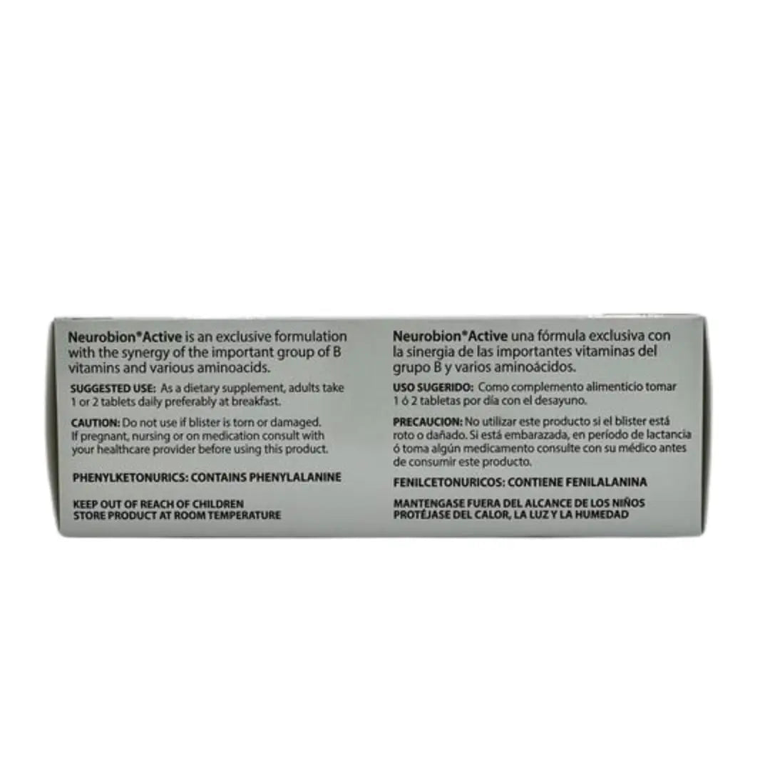 Neurobion Active 30 Tablets Multivitamin L-Glutamic Acid Dietary Supplements, 1 Count (Pack of 1) Neurobion buy supplements canada