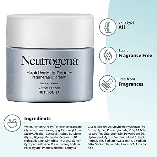 Neutrogena Rapid Wrinkle Repair, Retinol Face Moisturizer, Daily Anti-Aging Neck & Face Cream with Hyaluronic Acid, Retinol Cream Neutrogena buy supplements canada