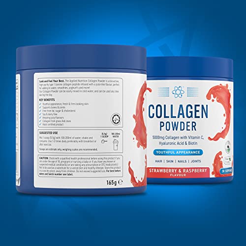 Applied Nutrition Collagen Powder - Strawberry & Raspberry Flavour - 5000mg Hydrolysed Bovine Flavoured Collagen Applied Nutrition buy supplements canada