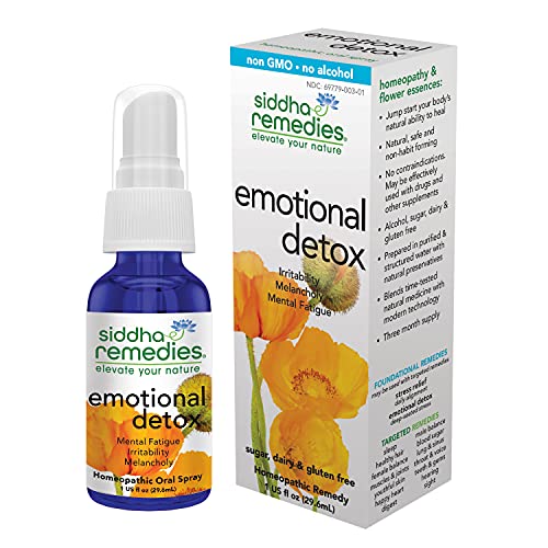 Siddha Remedies Emotional Detox Homeopathic Oral Spray for Melancholy, Irritability Siddha buy supplements canada