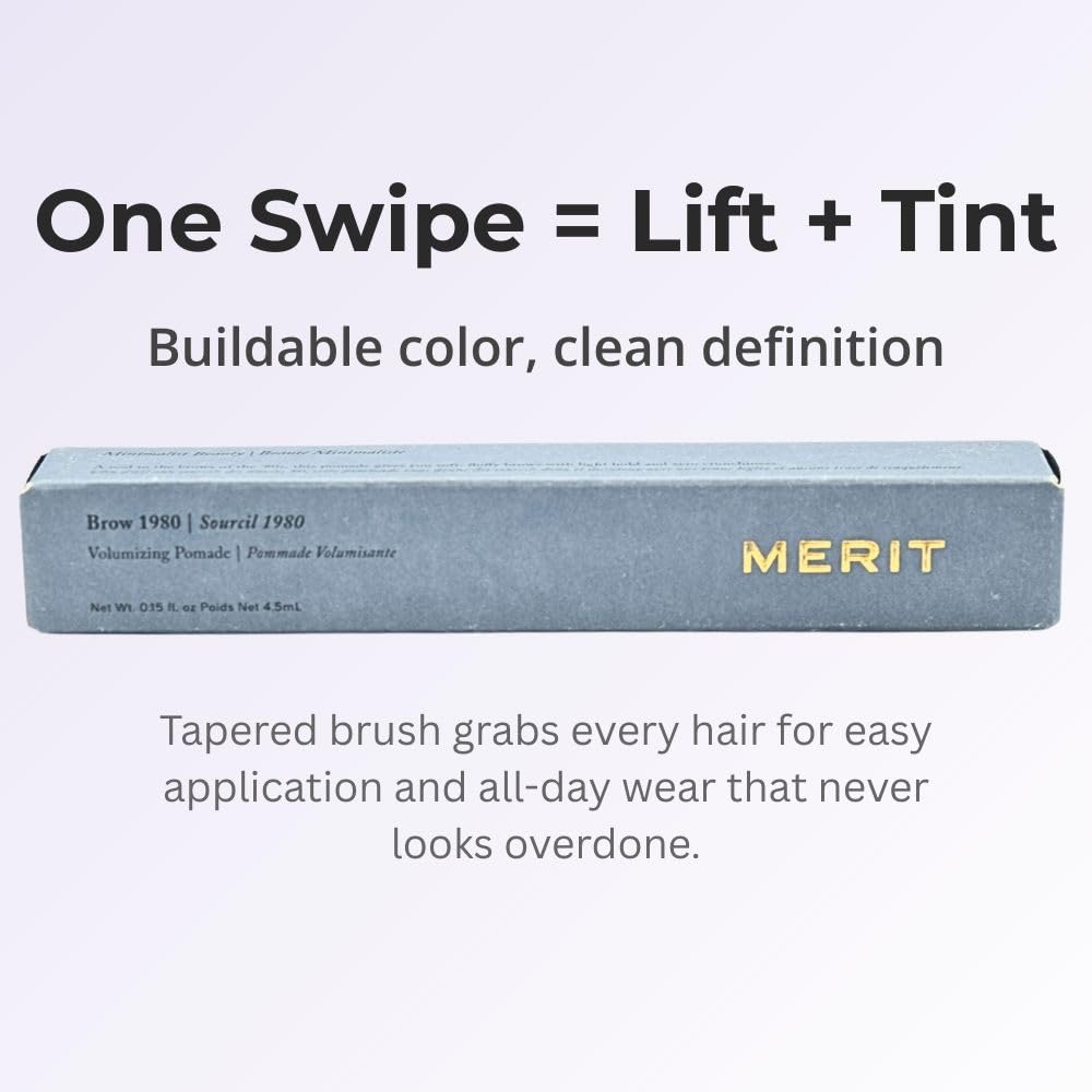 Merit Brow 1980 Volumizing Tinted Eyebrow Gel-Pomade - Taupe - Taupe with Cool Undertones Merit buy supplements canada