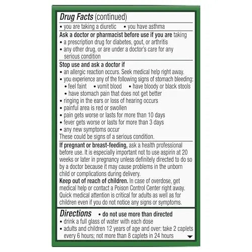 Excedrin Extra Strength Caplets for Headache Pain Relief, Acetaminophen 250mg, Aspirin 250mg, Caffeine 65mg, Pain Reliever, 24 count Excedrin buy supplements canada
