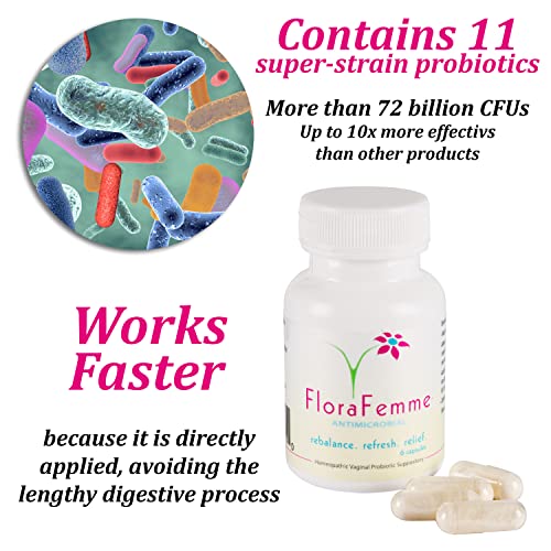 FLORAFEMME - pH Vaginal Probiotics Suppository - Supports pH Balance of Yeast & Bacteria FLORAFEMME buy supplements canada