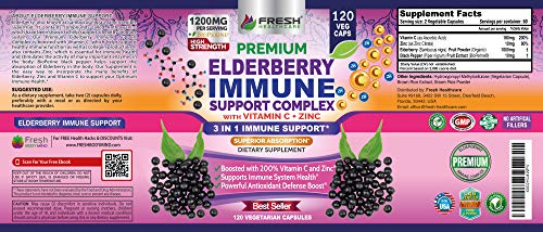 FRESH HEALTHCARE Elderberry Capsules - High Potency Black Elderberry with Zinc FRESH HEALTHCARE buy supplements canada