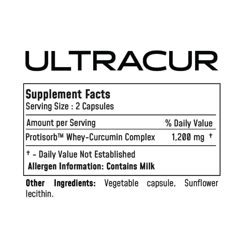 Ultracur Curcumin Complex Supplement - Ultra Bioavailable High Absorption Turmeric Curcumin Supplement for Joint, Muscle & Brain Support - Patented Protisorb for Premium Absorption – 60 Capsules UltraCur buy supplements canada