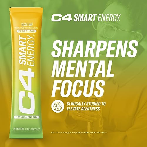 C4 Smart Energy Powder Stick Packs - Sugar Free Performance Fuel & Nootropic Brain Cellucor buy supplements canada