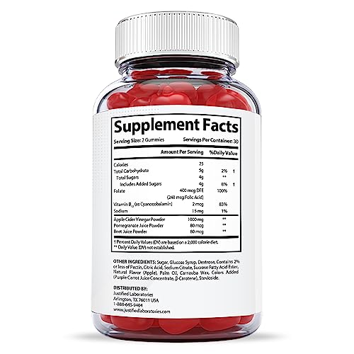 Justified Laboratories X Slim Keto ACV Gummies 1000MG Xslim Vegan Non GMO with Pomegranate Justified Laboratories buy supplements canada