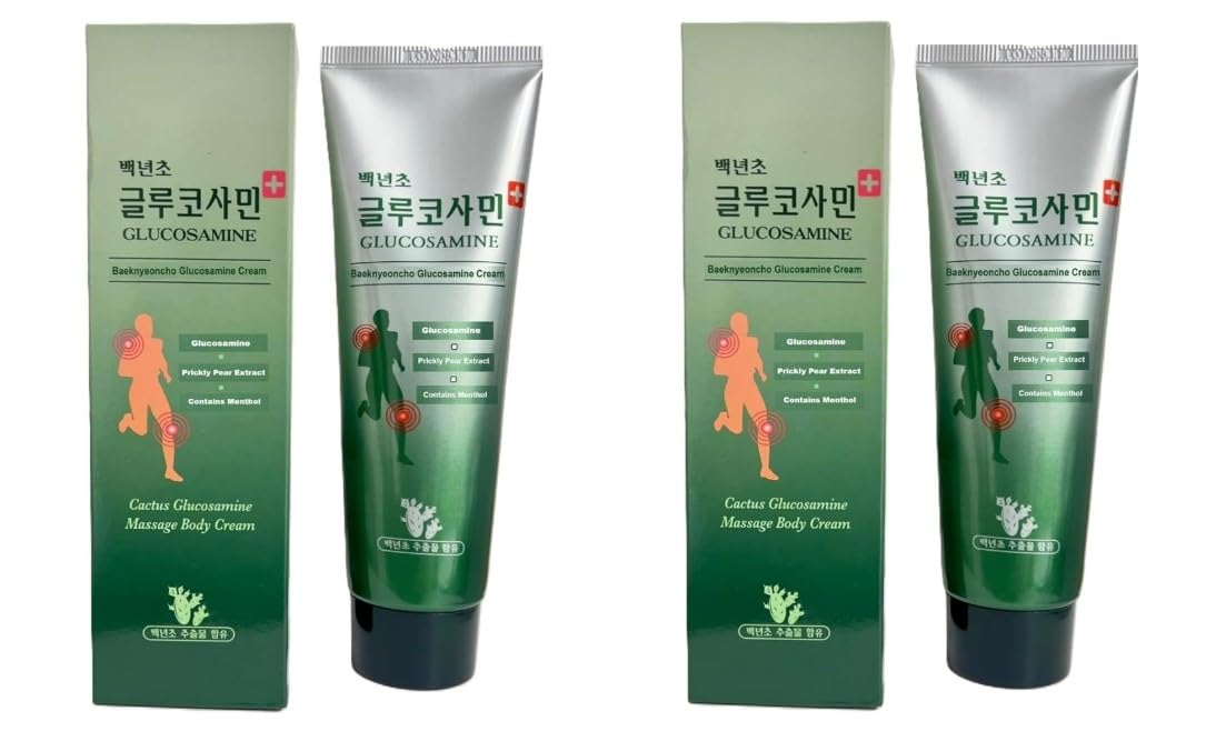 Baeknyencho Glucosamine Body Massage Cream 150ml x 2 EA. Fragrance-Free & Paraben Free. Natural Gel for Massage Therapy Generic buy supplements canada