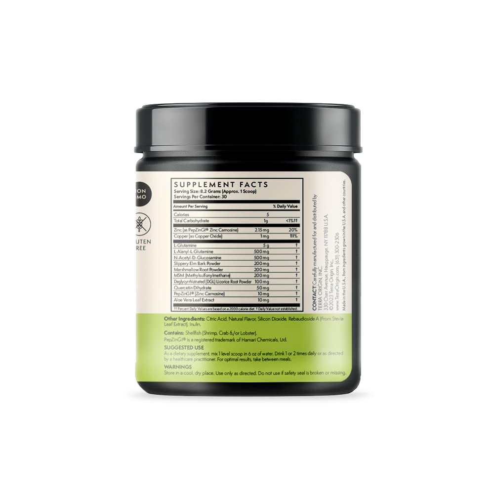 Healthy Gut Green Apple | 30-Servings with L-Glutamine, Zinc, Glucosamine, Slippery Elm Bark, Marshmallow Root and More! TERRA ORIGIN buy supplements canada