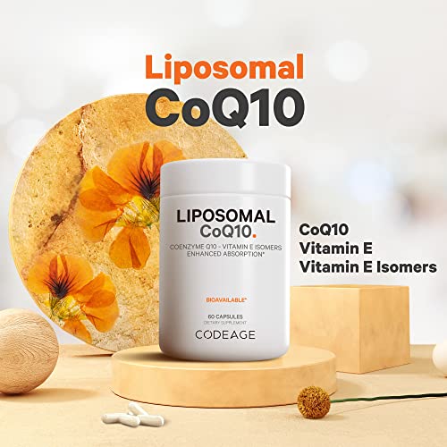 Codeage Liposomal CoQ10 Supplement - Vitamin E Isomers Tocopherols - 125mg Coenzy Codeage buy supplements canada