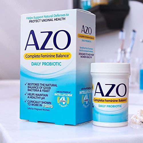 AZO Complete Feminine Balance Daily Probiotics for Women, Clinically Proven to Help Protect Vaginal Health AZO buy supplements canada