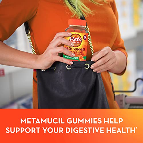Metamucil Daily Fiber Gummies, Orange Flavored, No Sugar Added, 5g Prebiotic Plant Metamucil buy supplements canada