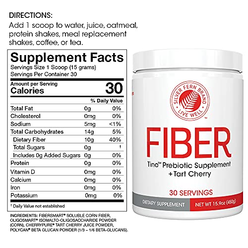 Tino Natural Gluten Free Prebiotic Fiber Supplement - with Tart Cherry Extract & Polycan Silver Fern buy supplements canada