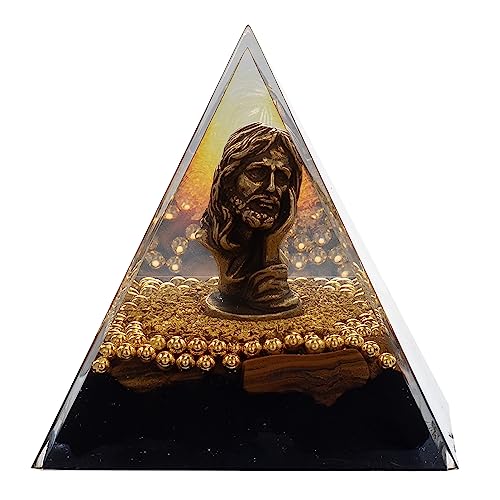 FENGSHUI-CAISHEN Mini Jesus Figurine in Healing Crystal Orgone Pyramid - Obsidian Tiger's Eye FENGSHUI-CAISHEN buy supplements canada