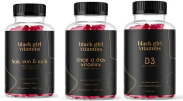 Black Girl Vitamins Look Good Feel Good Bundle – Hair Skin & Nails, Vitamin D3 2000IU & Once a Day Multivitamin - Women's Supplement Bundle
