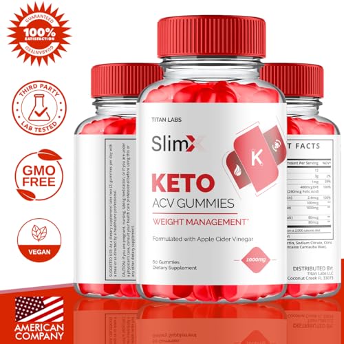 (2 Pack) SlimX Keto ACV Gummies, SlimX Keto ACV Advanced Weight Loss 1000MG Apple Titan Labs buy supplements canada
