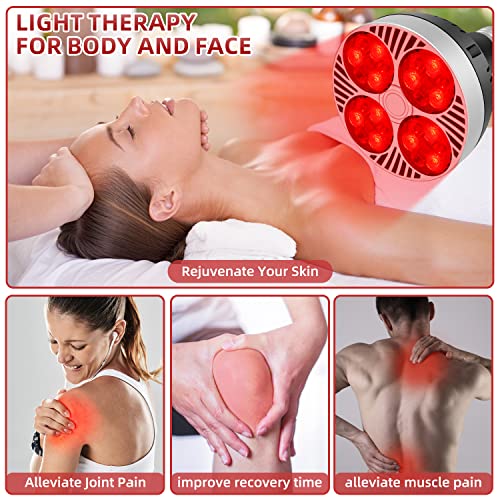 Red Light Therapy Lamp 24 LED Used for Red Light for Body and Face 660nm Red and 850nm Msupps.com buy supplements canada