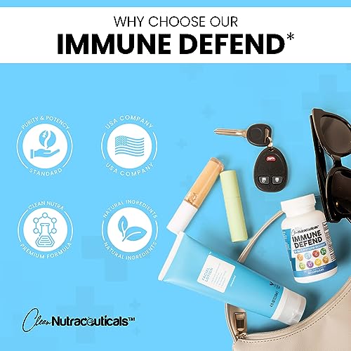 Immune Defense Support Supplement 8 in 1 w/Zinc 50mg Quercetin, VIT C Clean Nutraceuticals buy supplements canada