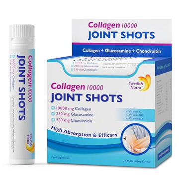 Swedish Nutra Collagen 10000 Joint Shots | High Strength Type 1, 2 & 3 Collagen for Body, Joints & Ligaments Swedish Nutra buy supplements canada