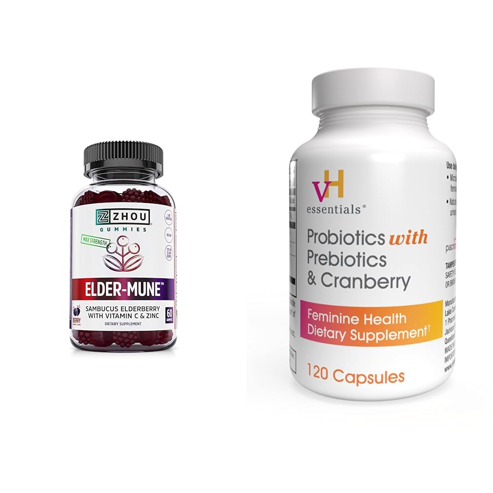 Zhou Nutrition Elder-Mune Sambucus Elderberry Gummies with Zinc and Vitamin C & vH Zhou Nutrition buy supplements canada