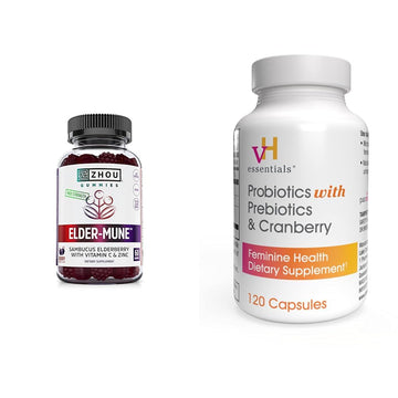 Zhou Nutrition Elder-Mune Sambucus Elderberry Gummies with Zinc and Vitamin C & vH Zhou Nutrition buy supplements canada