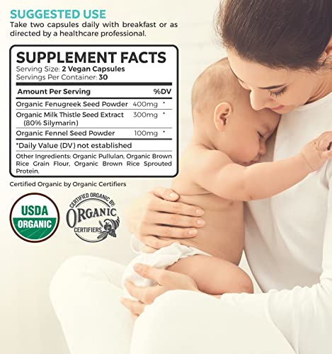 USDA Organic Lactation Supplement - Increase Milk Supply with Herbal Breastfeeding PURE CO buy supplements canada