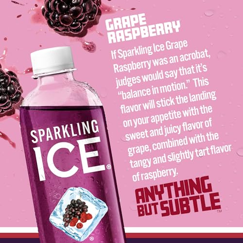 Sparkling Ice, Grape Raspberry Sparkling Water, Zero Sugar Flavored Water, with Vitamins Sparkling ICE buy supplements canada