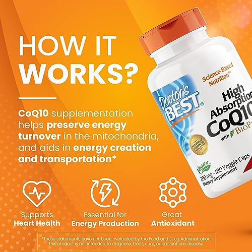 Doctor's Best High Absorption CoQ10 with BioPerine, Non-GMO, Gluten & Soy Free Doctor's BEST buy supplements canada