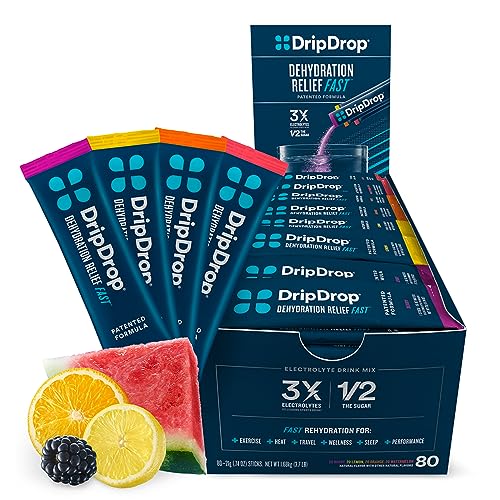 DripDrop Hydration - Electrolyte Powder Packets - Watermelon, Berry, Orange, Lemon DripDrop buy supplements canada