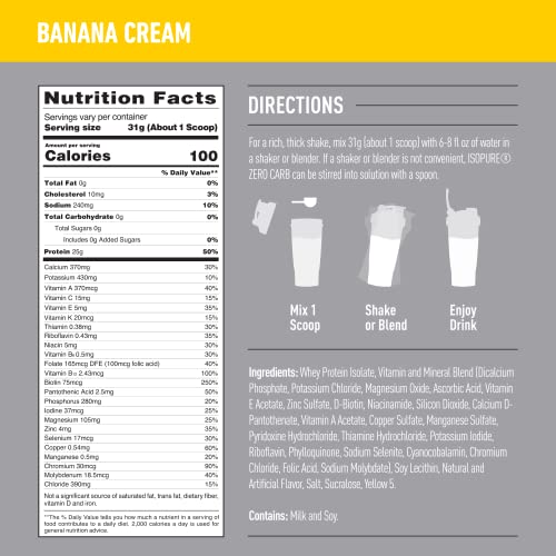 Isopure Protein Powder, Zero Carb Whey Isolate with Vitamin C & Zinc for Immune Support Isopure buy supplements canada