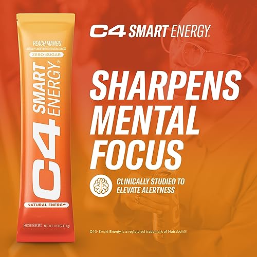 C4 Smart Energy Powder Stick Packs - Sugar Free Performance Fuel & Nootropic Brain Cellucor buy supplements canada
