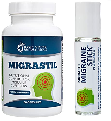 Migraine Stick & Migrastil Migraine Relief Capsules Bundle Basic Vigor buy supplements canada