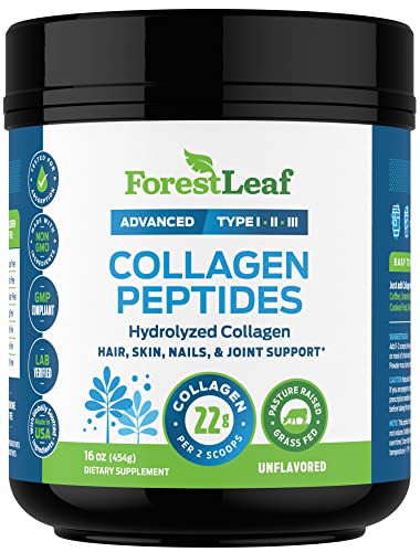 Collagen Peptides Powder Unflavored - Hydrolyzed Collagen Protein Powder ForestLeaf buy supplements canada