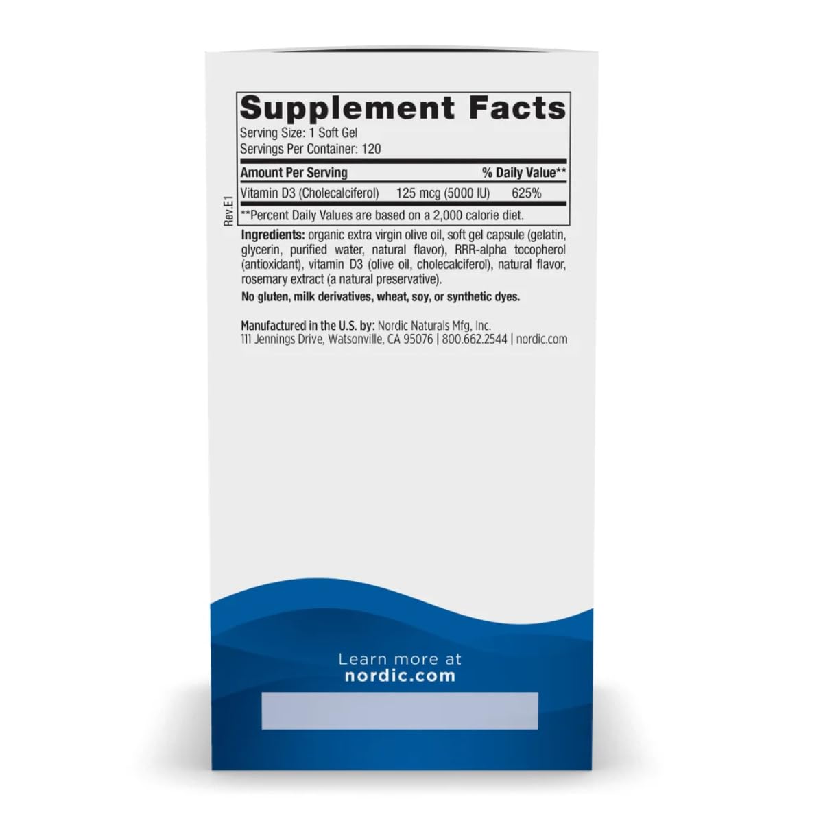 Nordic Naturals Vitamin D3 5000, Orange - 120 Mini Soft Gels - 5000 IU Vitamin D3 - Supports Healthy Bones, Mood & Immune System Function - Non-GMO - 120 Servings Nordic Naturals buy supplements canada
