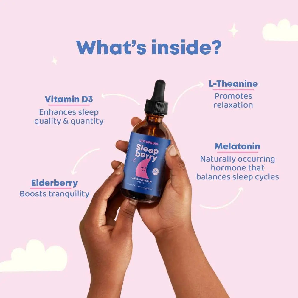 JoySpring Multivitamin & SleepBerry Bundle | Kids Vitamins & Minerals Naturally Sourced, Non-GMO, Non-Alcoholic Liquid Formula, Immunity Health Support | JoySpring buy supplements canada