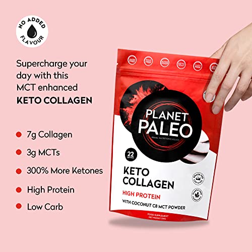Planet Paleo Keto Collagen Powder (220g, 22 Servings) - Grass-Fed, High Protein Planet Paleo buy supplements canada