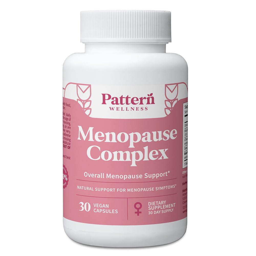 Pattern Wellness Menopause Complex – Herbal Supplement for Women’s Wellness & Hormone Health Support – with Black Cohosh, DIM & Bioperine® – 30 Vegan Capsules, 3rd Party Tested Pattern Wellness buy supplements canada
