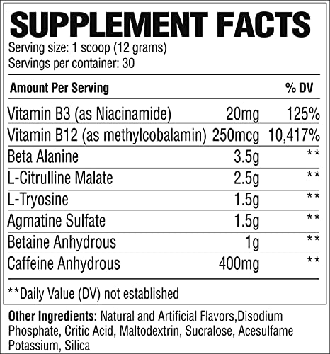 RAW Preworkout Extreme | High Stimulant Preworkout Powder Drink, Extreme Energy RAW buy supplements canada