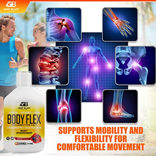 Gene Blast Body Flex, Liquid Joint Supplement w/Hydrolysed Collagen Type1 2 3 Plus Glucosamine GENE BLAST buy supplements canada
