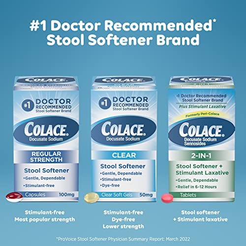Colace 2-In-1 Stool Softener & Stimulant Laxative Tablets, Gentle Constipation Relief in 6-12 Hours Colace buy supplements canada