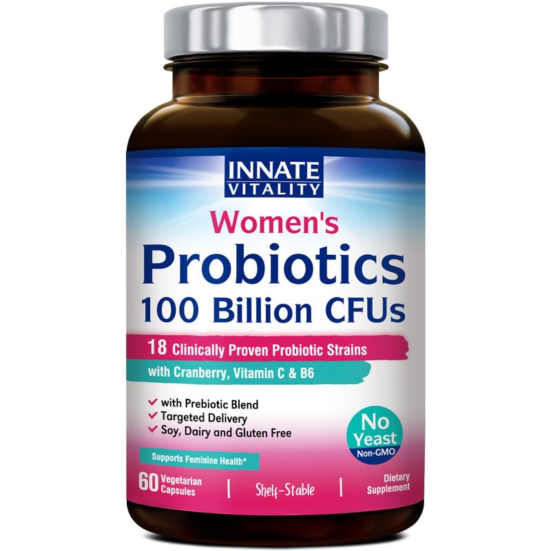 Innate Vitality Women’s Probiotics, 100 Billion CFUs 18 Strains, with Cranberry, Vitamin C Innate Vitality buy supplements canada