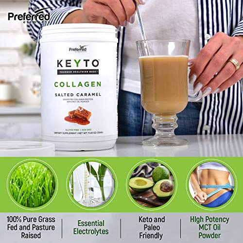 Keto Collagen Protein Powder with MCT Oil – Keto and Paleo Friendly Pure Grass Fed Preferred Elements buy supplements canada